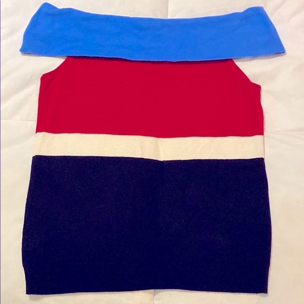 Lauren Ralph Lauren Red and Blue Petite Top - Picture 5 of 7